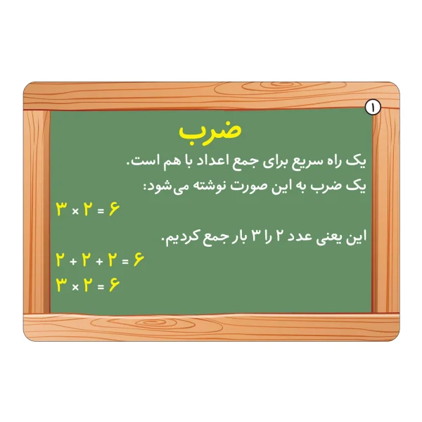 فلش كارت ضرب و تقسيم